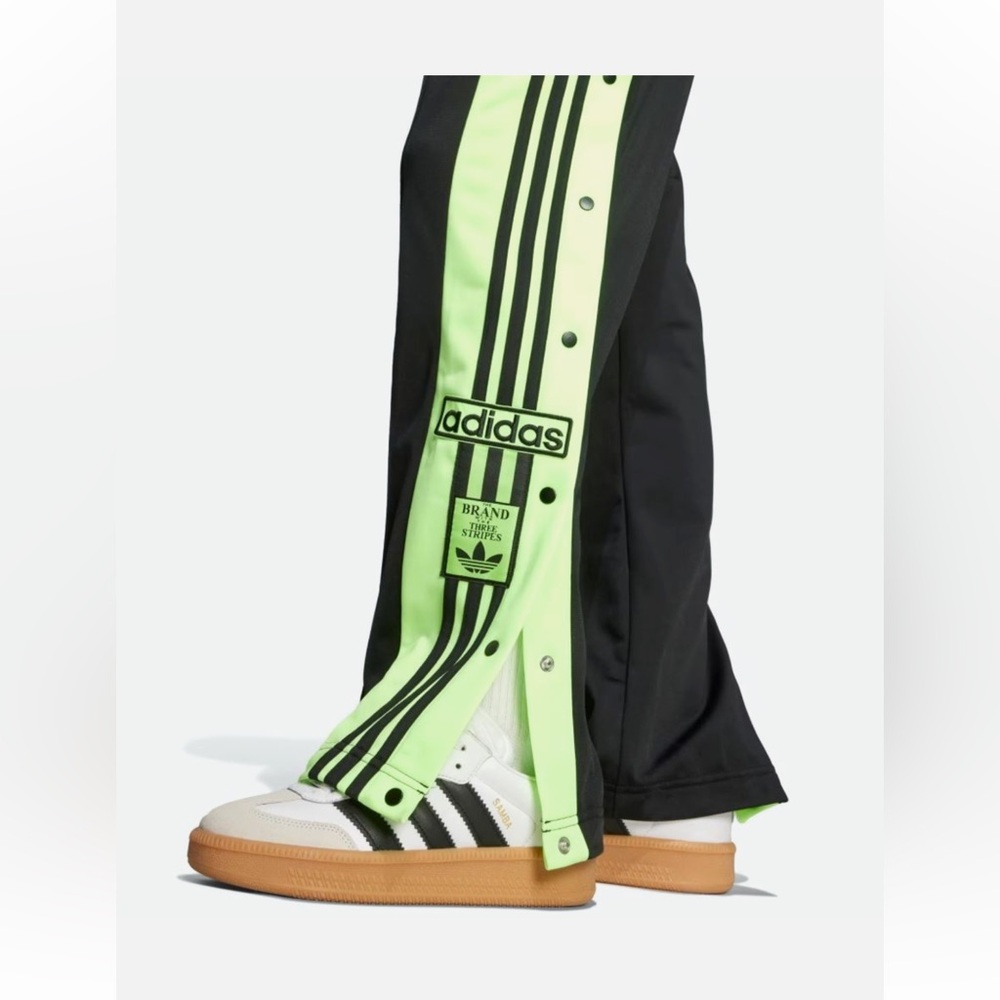 NEW Adidas Black and Neon Adibreak Snap Pants - Picture 4 of 9